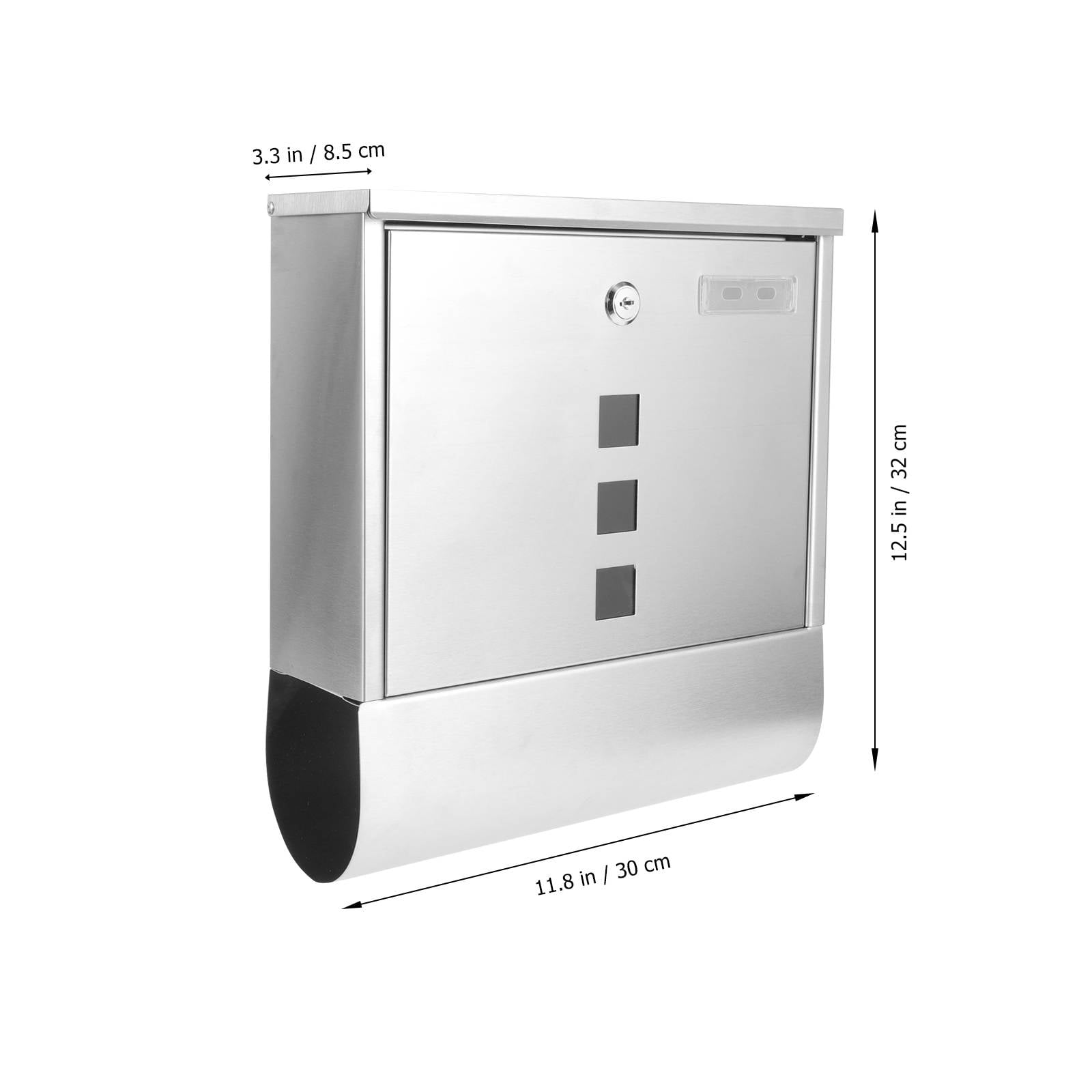 LABELEPH 1Pack Simple Style Mailbox for Home Wall Mounting Wall Mounted Mailbox 12.58X11.79X3.34in