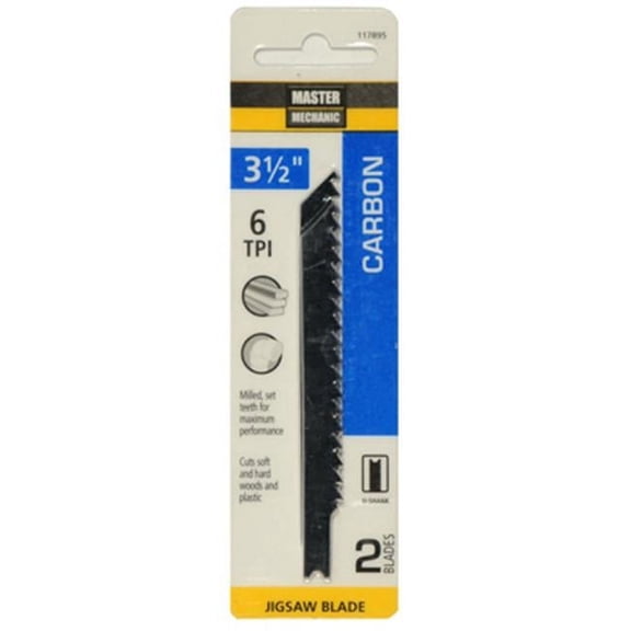 Disston 117895 3.5 in. 6 Tooth Master Mechanic Jig Saw Blade - 2 Per Pack