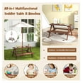 thumbnail image 3 of Kids Picnic Table with Umbrella, Wooden Table & Bench Set for Outdoor Play, Toddler Activity Table for Backyard, Patio, Garden, Ages 3-8, Foldable, 3 of 9