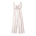 thumbnail image 1 of Mameluco de de Correas A Rayas Mujeres Pierna Jumpsuit Vacaciones Playa SG, 1 of 9