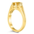 thumbnail image 2 of SZUL Women's 7X5MM Citrine and Diamond Open Three Stone Ring in 10K Yellow Gold, 2 of 4