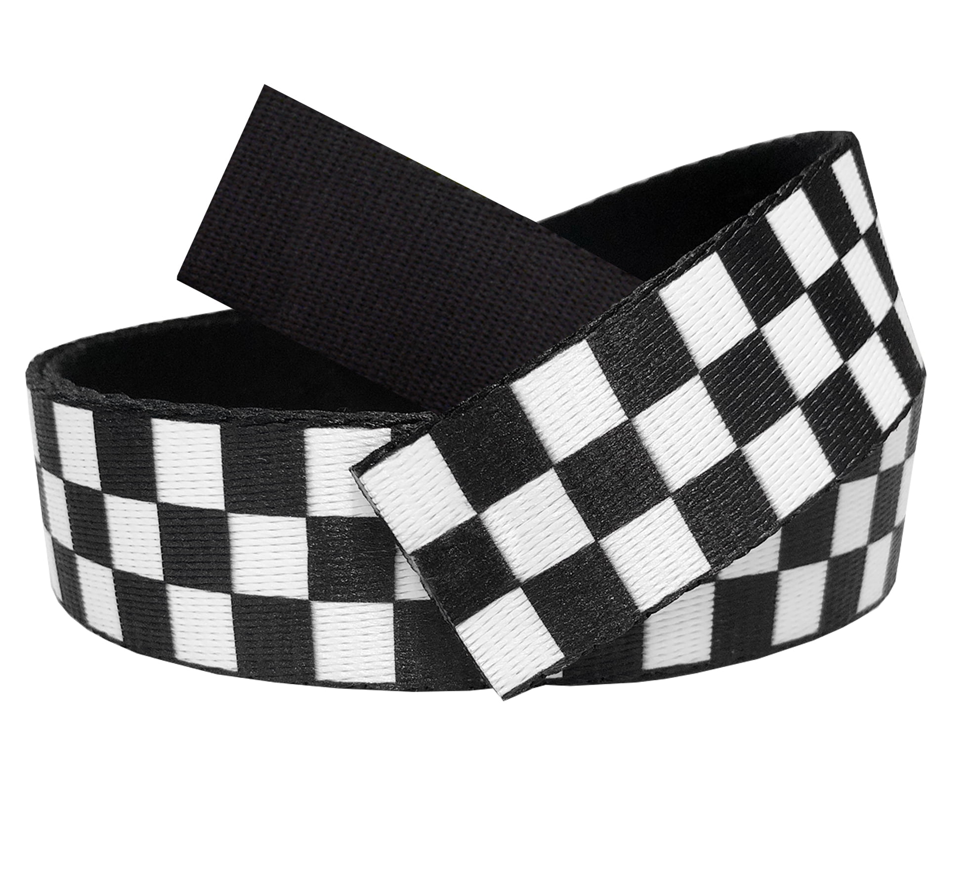 checkered canvas belt