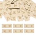 thumbnail image 1 of 50 Pcs Etiquetas de Cuero Hechas a Mano, Etiquetas de Cuero Rectangulares con Agujero Grabado para Embellecimiento de Artesanías DIY Guantes Bolsas, Beige, 1 of 7