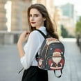 thumbnail image 6 of FORMRS Mini Backpack Purse for Women Travel Daypack Casual Shoulder Bag, Blue Christmas Santa, 6 of 7