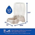 thumbnail image 5 of Petmate Pet Café Gravity Waterer Water Bowl Station for Dogs and Cats, 1.5 gallon, Pearl Tan, 5 of 8