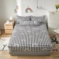 thumbnail image 1 of Fitted Sheet With Elastic Band Plaid Polygon Pattern Gothic Bedding Sheets Luxury Bedspreads For Double Bed 120x200cm, 1 of 2