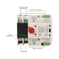 thumbnail image 3 of ATS Transfer Changeover Switch, Secondary Power Distribution Dual Power Automatic Transfer Switch AC110V 100A Stable  for Laboratories, 3 of 7