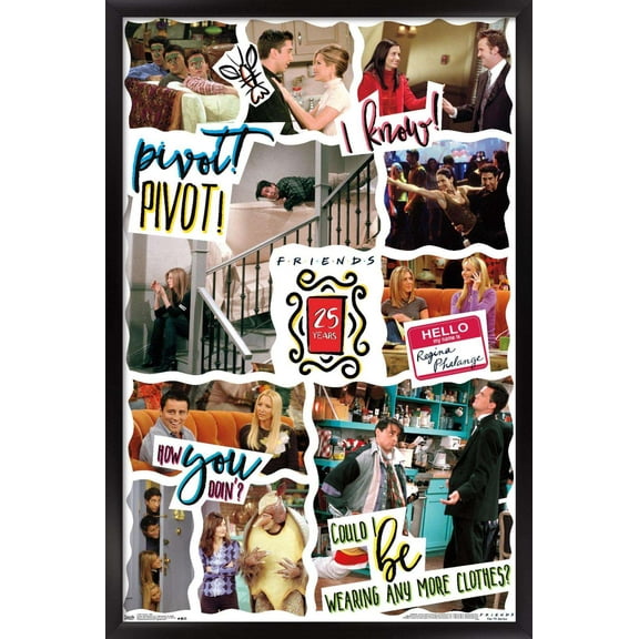 Friends - 25th Wall Poster, 14.725" x 22.375", Framed