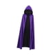 thumbnail image 2 of Capa de Halloween para hombres y mujeres, capa de mago para niños y adultos, disfraz de Halloween Capucha violeta 120 cm, 2 of 9