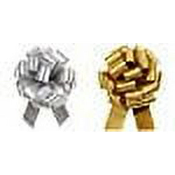 Gift Wrap Christmas Wedding Gift Wrap Pull Bows Large Pull String Bows 5.5 Inch 20 Loop - Set of 10 (Gold and Silver)