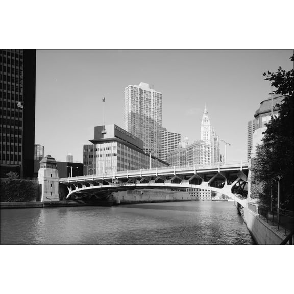 24"x36" Gallery Poster, Wabash Avenue Bridge, Chicago, IL