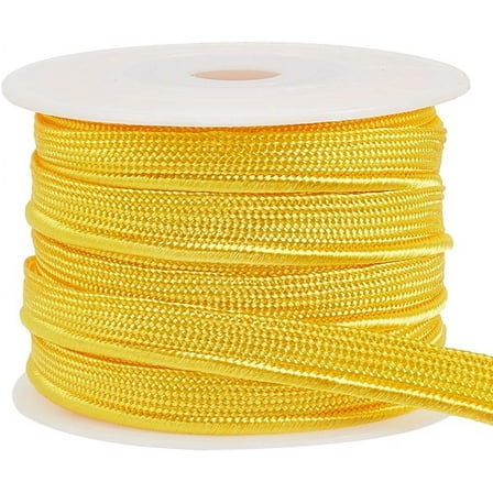 10 Yards Polyester Twist Cord Rope Trim Lip Cord Trim Ribbons for Clothes Sewing Gold 3/8 inch(9~10mm)