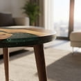 thumbnail image 2 of Ultimate Premium Products 20" Resin Walnut Round Side Table Green River, 2 of 7