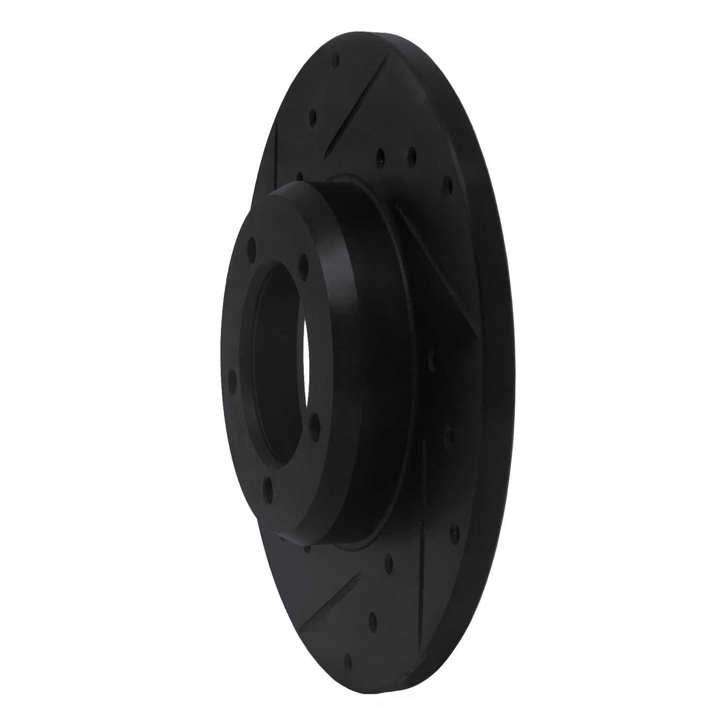 Dynamic Friction Company 633-76092L DFC Brake Rotor - Drilled And Slotted - Black
