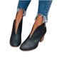 thumbnail image 4 of Zapatos informales cómodos de estilo británico de cuero con punta redonda para mujer a la moda, zapatos de tacón alto Wmkox8yii  hfjk491, 4 of 5