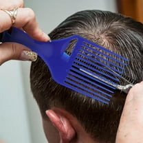 KONTONTY Detangling Accessories Stylish Wide Tooth Combs for Home Use PP Black 2Pcs