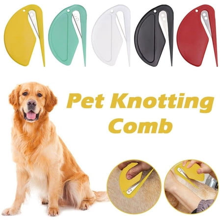 LINMOUA 5PCS Pet Knotting Comb, Knotting Comb for Cats, Grooming Combs De Knotting Comb for Removing Matted, Cat Brush Hair Clipper Detangling Knots for Dogs and Cats