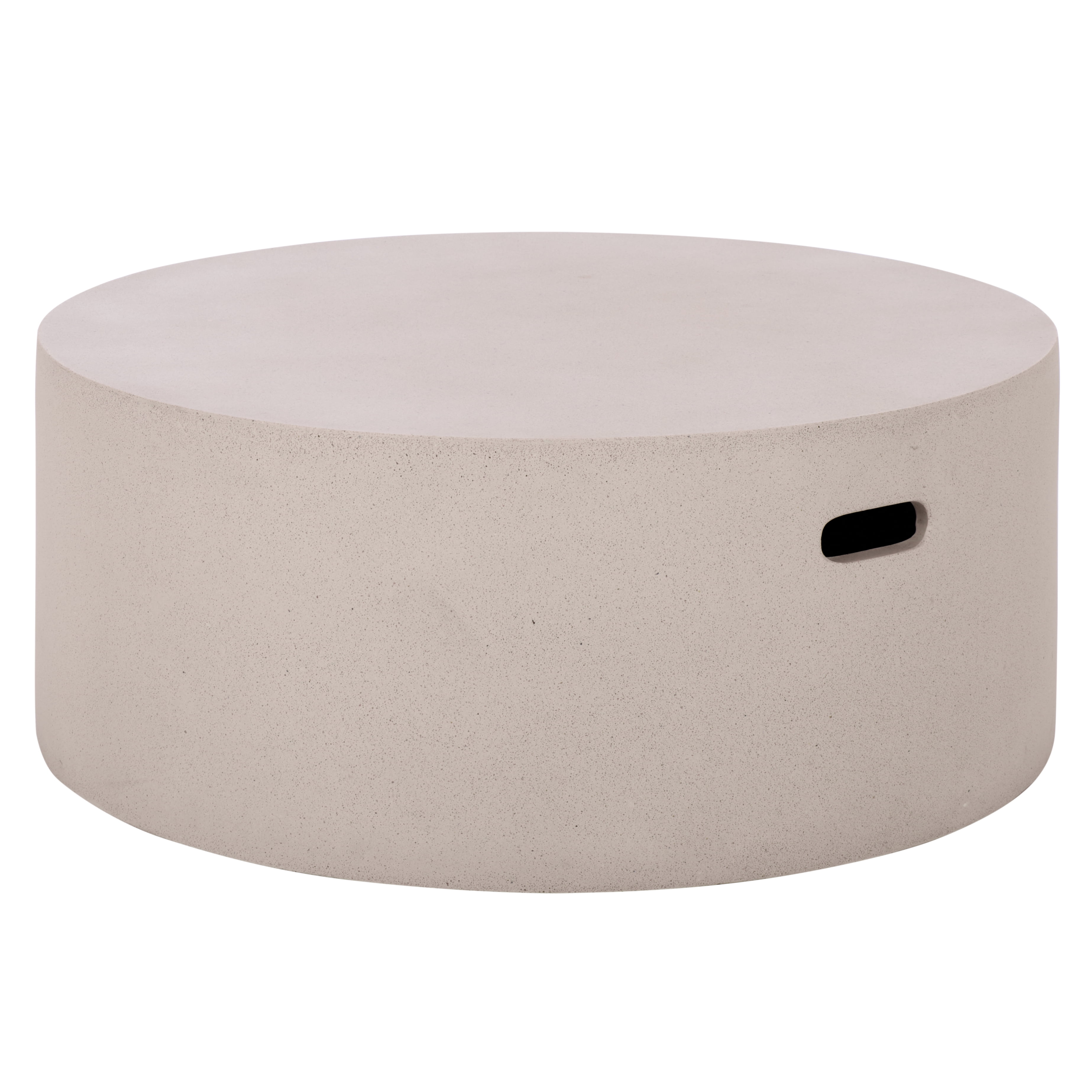 Safavieh Georgia Outdoor Modern Round Polyfiber Coffee Table, Beige