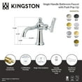 thumbnail image 7 of Kingston Brass KS3542TKL Hallerbos One-Handle 1-Hole Bathroom Faucet with Push Pop-Up Drain in Polished Brass, 7 of 7