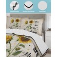 thumbnail image 4 of Vintage Sunflowers Full Size Down Alternative Comforter, Lightweight Comforter Quilt Bedding Set with Pillow Shams You Are My Sunshine Farmhouse Floral All Seasons Bed Comforter Duvet Insert 78"x90", 4 of 7