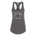 thumbnail image 3 of Autism Is Not A Disablity Itâ€™s A Different Abilty | Autism Awareness Dabbing Skeleton Inspirational Christian Ladies Racerback Tank Top, Dark Grey, Medium, 3 of 5