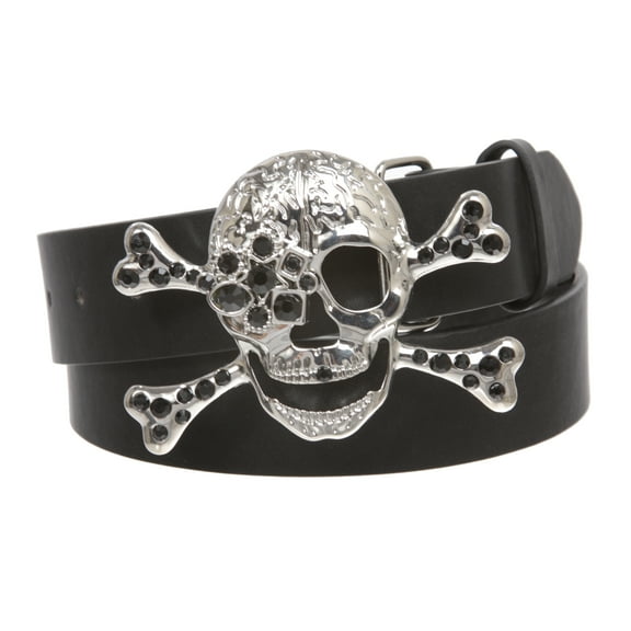 Rhinestone Skull & Crossbones Belt - Pirate Costume Style Combo
