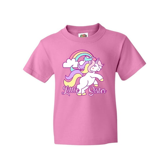Inktastic Little Sister Unicorn Youth T-Shirt