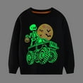 thumbnail image 2 of HWJAD Toddler Baby Halloween Glow in the Dark Tops Boy Skeleton Sweatshirt Crewneck Pullover Sweater Long Sleeve Shirt Fall Clothes 2-7 Years, 2 of 8