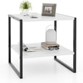 thumbnail image 1 of Patiojoy Square End Table Simple Style End Table with Adjustable Storage Shelf Sturdy Metal Frame Modern Nightstand, 1 of 9