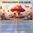 thumbnail image 3 of 1 Pcs 2D Flat License Plate Covers & Frames, Mushroom House in a Flower For Decorative Front, Waterproof For Decoration Aluminum License Plate Covers & Frames Cover For Men Women, 12" X 6", 3 of 7