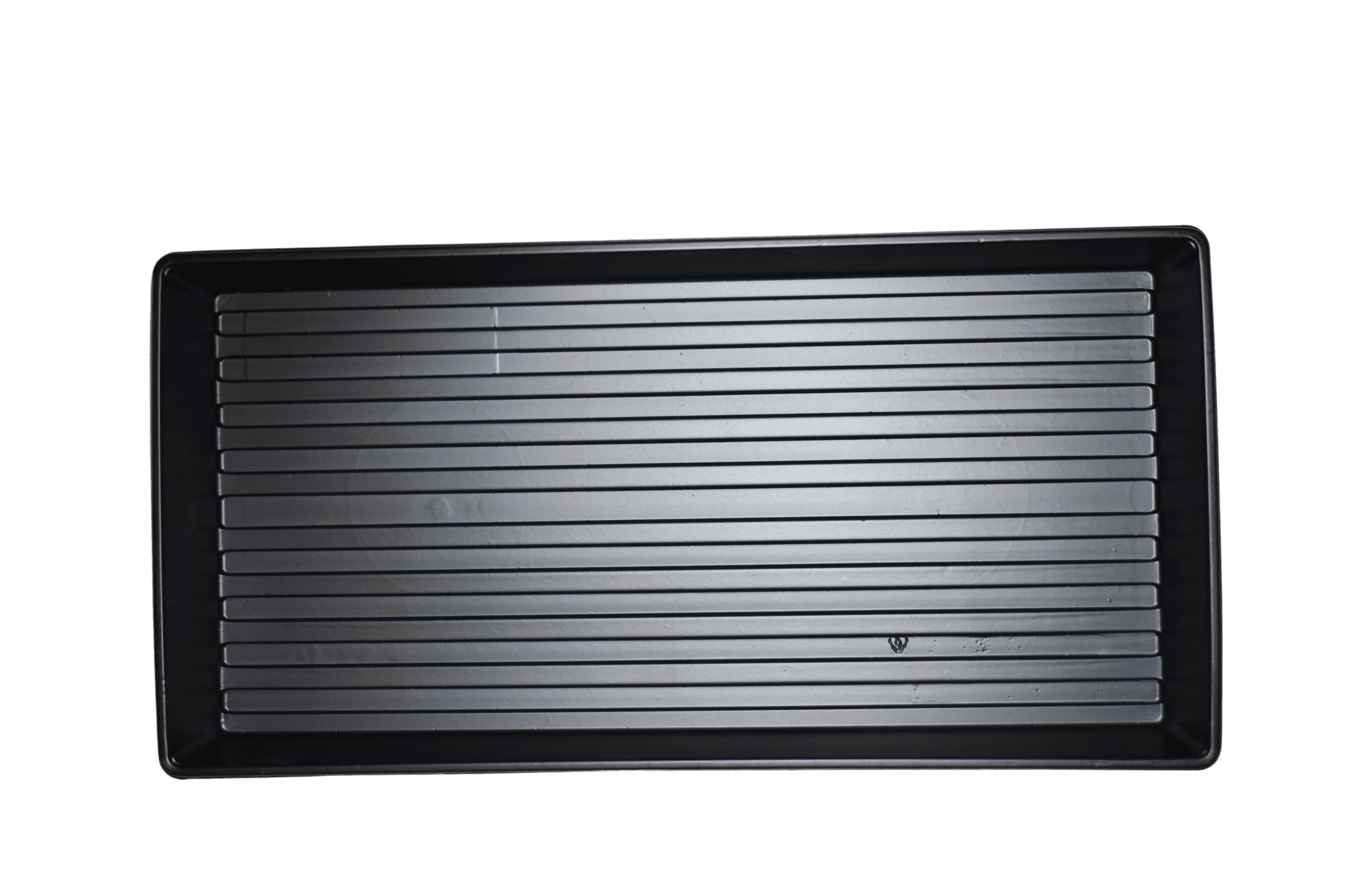Landmark Plastic Solid Bottom Black Plastic Seed Starting Trays - Set of 10