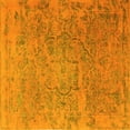 thumbnail image 1 of Ahgly Company Machine Washable Indoor Square Persian Yellow Traditional Area Rugs, 4' Square, 1 of 4
