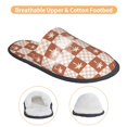 thumbnail image 3 of KLL Brown Palms Slippers for Women Men House Slip on Indoor Outdoor Bedroom Furry Fleece Lined Ladies Comfy Anti-Skid Rubber Hard Sole-Large, 3 of 8