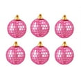 thumbnail image 3 of Northlight Mirrored Disco Ball Christmas Ornaments - 2.75" (70mm) - Vegas Gold - 6ct, 3 of 4