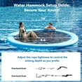 thumbnail image 2 of Bezliving 10FT Round Inflatable Floating Dock, Sunchill Float Ring Water Hammock with Pump, 4in Woven Fabric, Lake Pool Float for Adults, Sky Blue, 2 of 6
