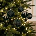 thumbnail image 6 of 16-Piece Velvet Ornaments for Christmas Tree Decorations - Xmas Ball Ornament for Indoor Holiday Decor - Shatterproof Christmas Bulbs Ornaments, Forest Green, 6 of 7