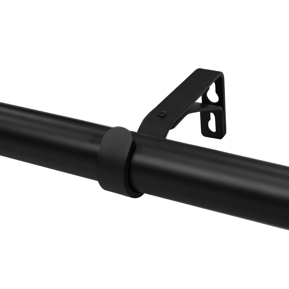 Lumi 1" Drapery Single Curtain Rod Set with End Cap finials