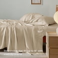 thumbnail image 3 of Rayon Derived from Bamboo Sheets Queen Size Set Cooling Sheets for Hot Sleepers Breathable & Soft Queen Bedsheets Deep Pocket Up to es Bedsheet & Pillowcase Sets, 3 of 6