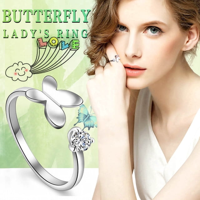 Fiudx Anillo de Moda, Elegante Joya de Estilo Diamante, Accesorio de Diseño Ajustable, Material de Aleación Llamativo, Ideal para Bodas, Banquetes, Regalo Perfecto para Mujer, Estilo Único.