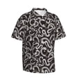 thumbnail image 2 of Balery Hand Drawn Snake Print Men's Hawaiian Shirts Short Sleeve Beach Shirt Relaxed Fit Vacation Button Down Shirts-Medium, 2 of 9