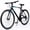 Black, variant on Hykolity 700C Road Bike Adults, 21-Speed Fitness Commuter Bicycle with Lightweight Aluminum Frame, Front & Rear V-Brakes, Flat Handlebar, for Men and Women, White
