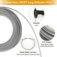 thumbnail image 3 of COITEK Outdoor Clothesline kit, 5 "Nylon Clothesline Pulley kit, 150ft Clothesline Rope, Winch Tightener, S-Separator Spreader, Metal Hooks, Expansion Screw C108, 3 of 3