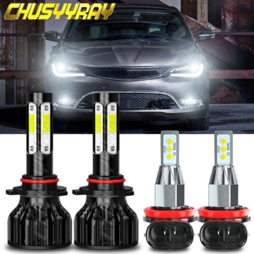 For Dodge Durango 2014-2015 - 6000K LED Headlights + Fog Light Bulbs