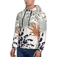 thumbnail image 3 of Bingfone Tropical Leaves Men'S Drawstring Hoodie Long Sleeve Pocket Sweatshirts-X-Large, 3 of 9
