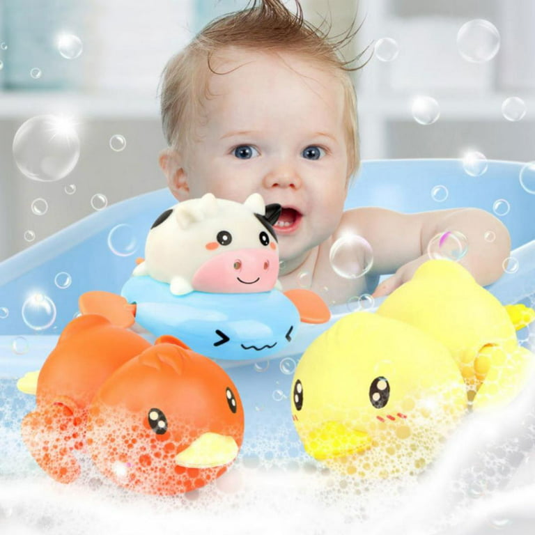 BESLY 2PCS Animal Pool Toys Bath Toys Bathtub Toys Bath Floating Wind Up  Toys for Infants 12-18 Months Pool Toys for Toddlers Age 2-4 