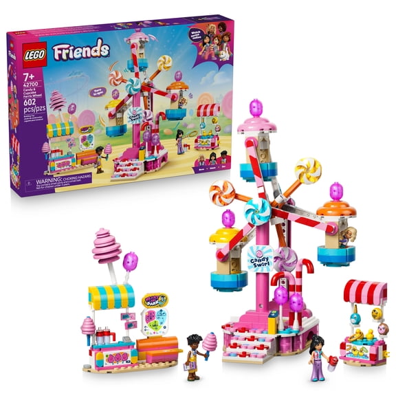 LEGO Friends Candy & Cupcake Ferris Wheel - Building Toy for Girls & Boys, Ages 7  - Toy Figures & Playset for Kids - Includes 3 Minidolls - Gift for Birthdays - 42700