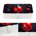 thumbnail image 4 of Seven Starred Ladybird PU Leather Jewelry Organizer Box Necklace Holder with Removable Compartment - Portable, 4 of 6