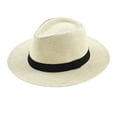 thumbnail image 3 of Unisex Panama Summer Beach Sun Hat Wide Brim Cap For Women Men, 3 of 7