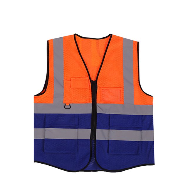 Chaleco reflectante de alta visibilidad, chaleco de seguridad ligero para trabajo, seguridad, emergencias, voluntarios, tráfico, construcción, saneamiento (naranja)