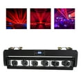 thumbnail image 6 of Moving Head Stage Light 6 Head Stage Bar Light Red Laser Beam DJ Party Disco Strobe Light, 6 of 12